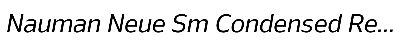 Nauman Neue Sm Condensed Regular Italic image